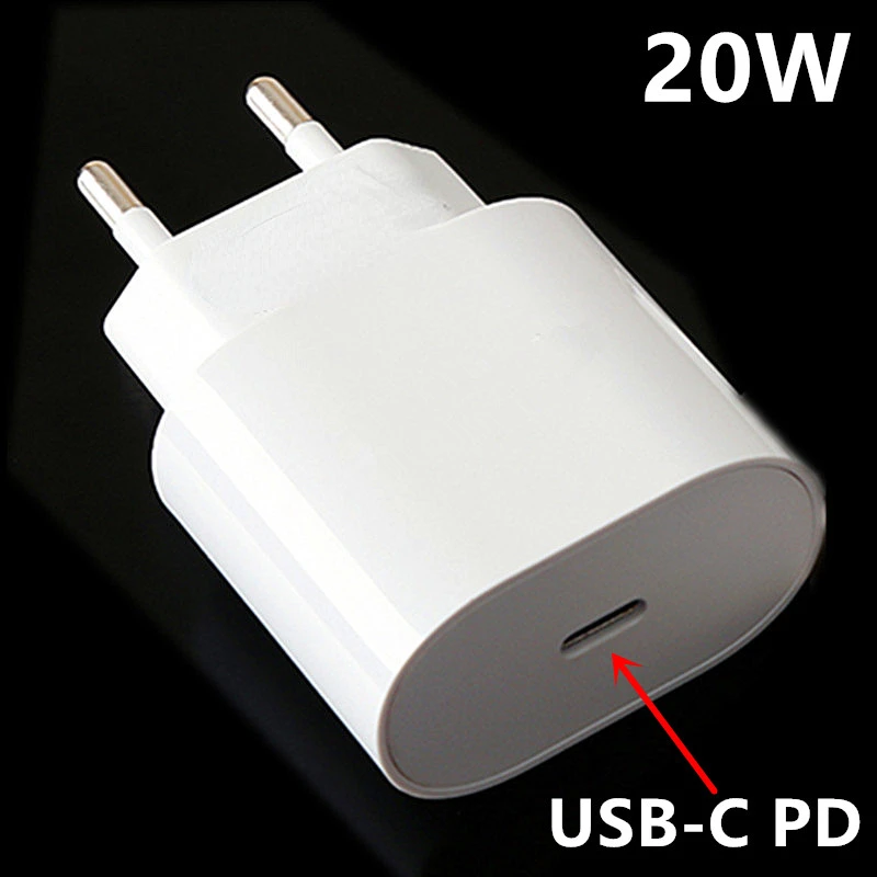 

Free Shipping For iPhone 12 11 X Xs Xr 7 iPad 20W USB Type C Charger EU Adapter Fast Charging Phone Charge