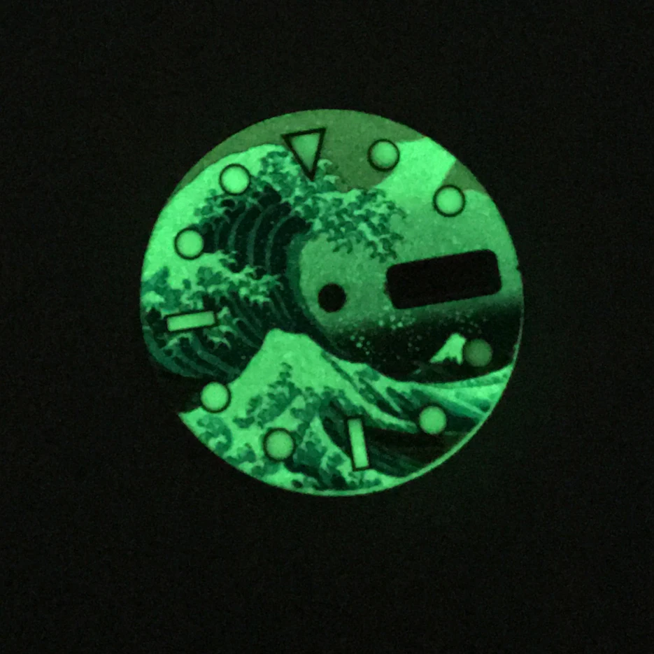 No Logo 28.5mm Watch Dial Replacement, Modified Dial, Luminous Face, for NH36 Movement, EA1 Men Watch Accessories