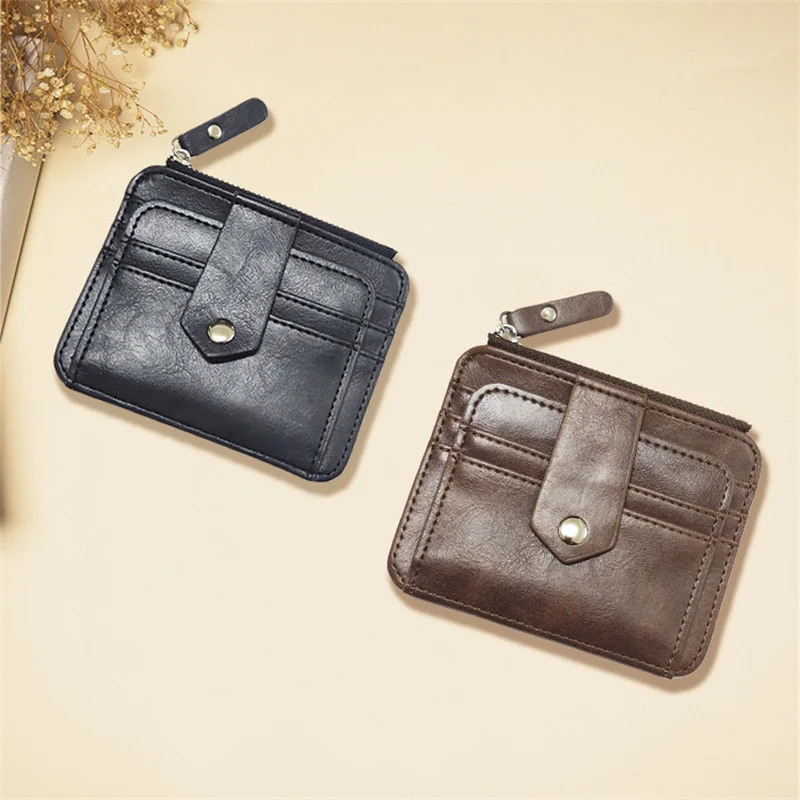 

Men Genuine Leather Slim Wallet Male Small Purse Mini Money Bag Walet Thin Portomonee carteras Man's Wallet Card Holder