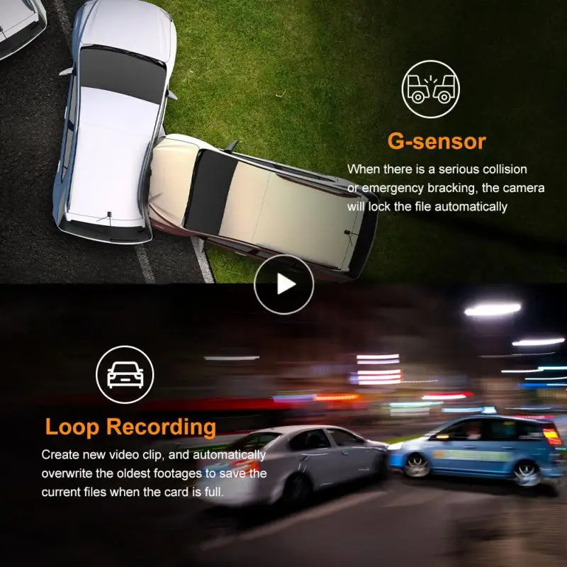 

Technological Car Recorder Dashcam Front And Rear Dual Recording Video Recorder Multifunctional Dash Cam Portable Automobile