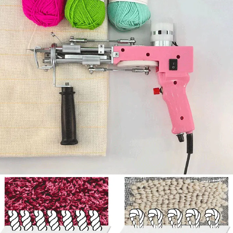 Tufting Gun 2 IN 1 Electric Carpet Machine Can Do Both Cut Pile and Loop Pile Hand Gun Carpet Weaving Flocking Power Tools