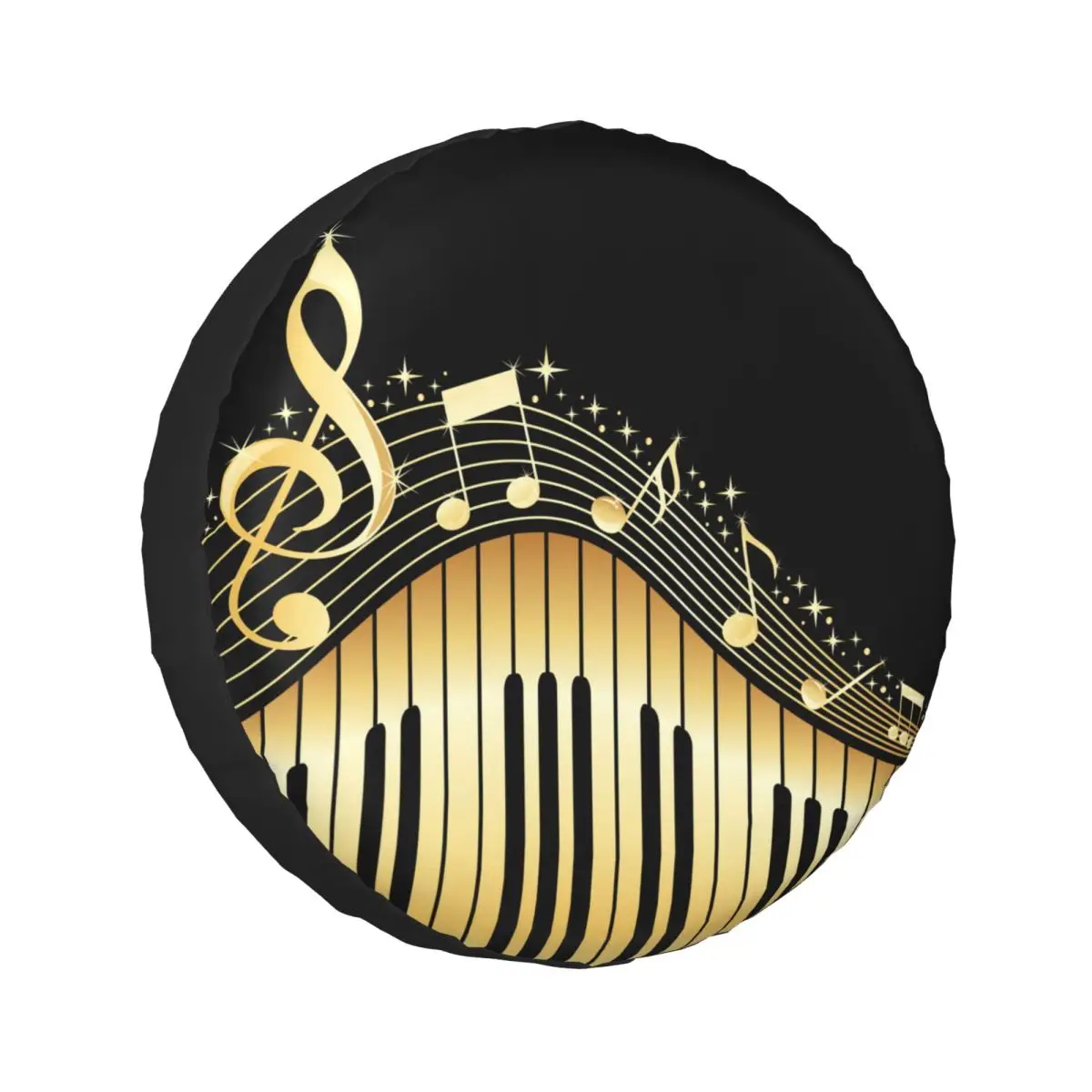 

Bling Music Note Piano Spare Tire Cover Universal Waterproof Protection Wheel Cover Fit for Jeep Trailer RV SUV Camper Vehicle