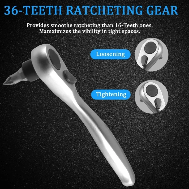 Набор мини-трещотки включает в себя 36 насадок для отвертки инструменты