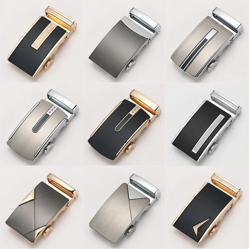 

Metal Belt Automatic Buckle Men's Luxury Design Business People Fashion Casual Jeans Clothing Accessories Gold Belt Buckles