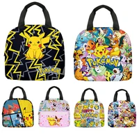 pokemon anime figures meal bag toys pikachu cartoon portable bag cartoon childrens lunch bag pikachu cute school bag for kids