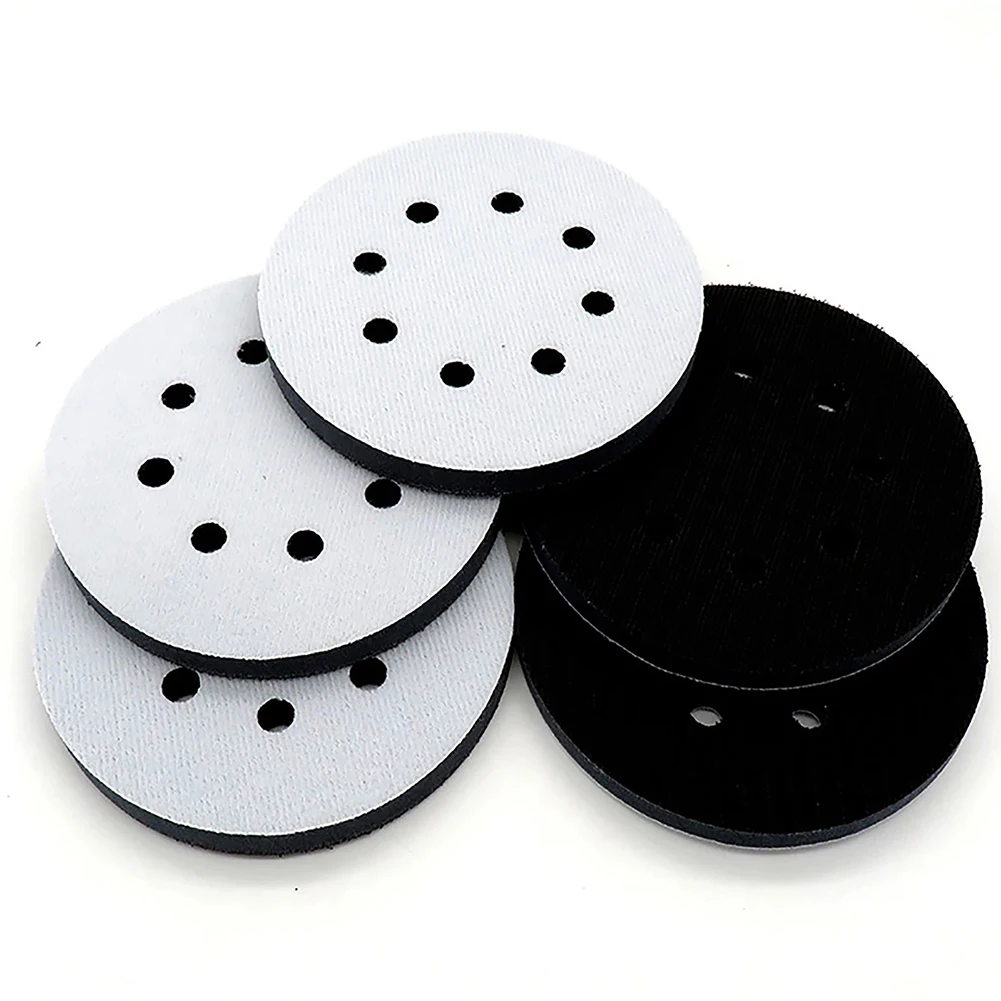 

5pcs 5 Inch 125Mm 8Hole Soft Sponge Interface Pad For Hook&Loop Sanding Discs Sanding Pads For Uneven Surface Polishing Abrasive