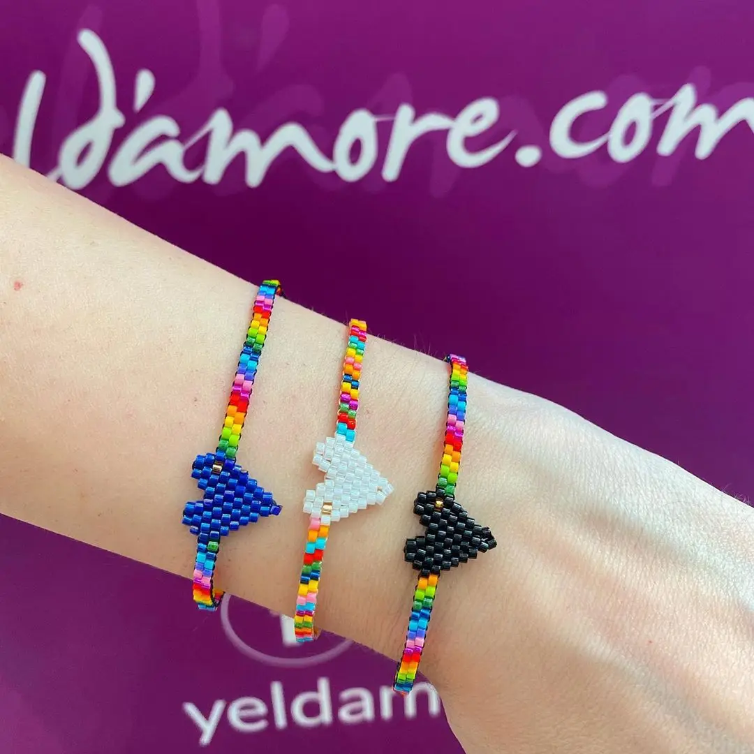 

Simple Bohemian Mixed Color Versatile Love Beaded Miyuki Glass Millet Beads Woven Pure Handmade Small Bracelet