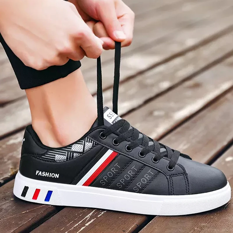 High Quality Men's PU Leather Casual Sneakers Comfortable Man Shoes Outdoor Walking Shoe Male Shoes Zapatos De Hombre