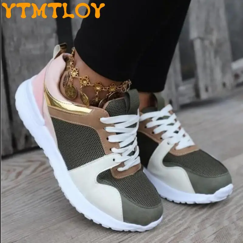 

2021 Spring And Autumn Models Hot Models Ins Super Fire Color Matching Breathable Sports Running Couple Flat Shoes
