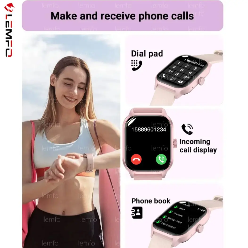 Водонепроницаемые смарт-часы с фитнес-трекером и пульсометром цвет в