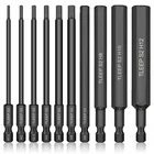 10 шт. Набор шестигранных гаечных ключей набор сверл 100 мм S2 Стальные Шестигранные отвертки 1,5 до 12 мм метрические шестигранные биты SAE с магнитом