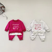 2022 new fashion baby clothing sets toddler girl boy clothes suit newborn sweatshirt pants outfit spring children cotton set