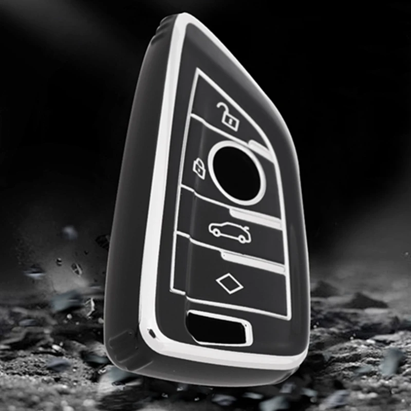 

New TPU Car Key Case Cover Shell Fob Keychain For BMW X3 X5 X6 F30 F34 E60 E90 F10 E34 E36 F20 G30 F15 F16 1 3 5 7 Series