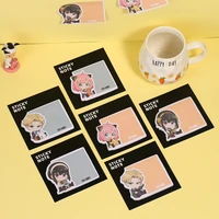 new cute anime spy x family sticky notes memo pad decorative stickers office school stationery loid anya yor forger kids notes