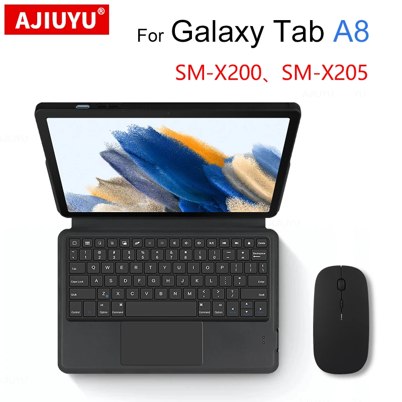 

Защитный чехол с Bluetooth-клавиатурой, французский, иврит, испанский, португальский для планшета Samsung Galaxy Tab A8 10,5 дюйма SM-X200 X205