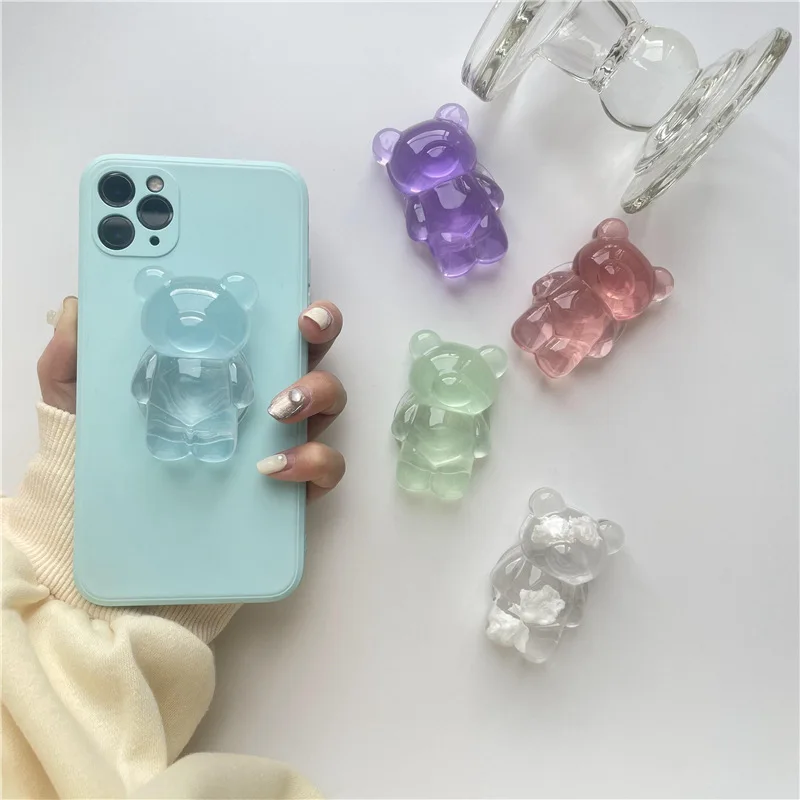 korean ins finger holder grip griptok for phone cartoon bear cellphone stand for iphone 12 13 japan mobile accessories support free global shipping