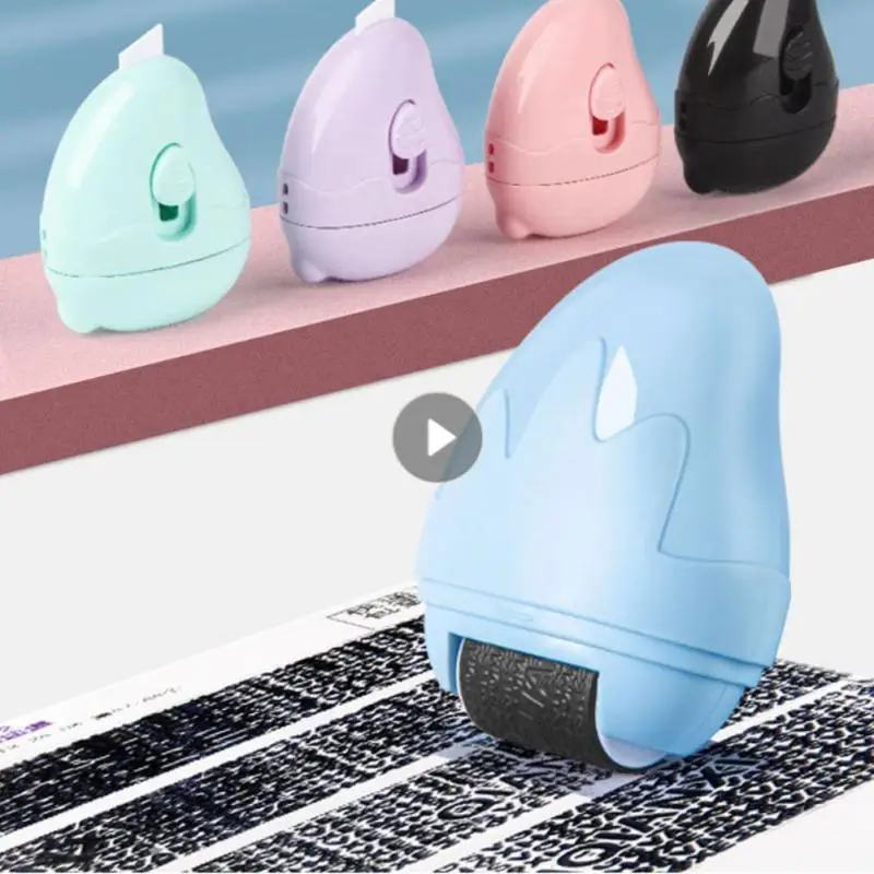 

1pc Data Protection Roller Stamp Portable Information Coverage Messy Code Privacy Confidential Data Theft Guard Security Seal