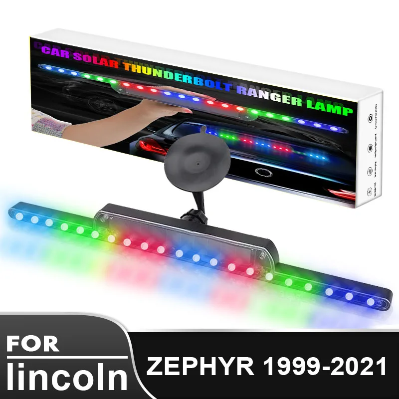 

Car LED Lights Auto Solar Colorful Warning Light Anti-rear-end Lights Car Lamps Tools Auto Goods for lincoln ZEPHYR 1999-2021