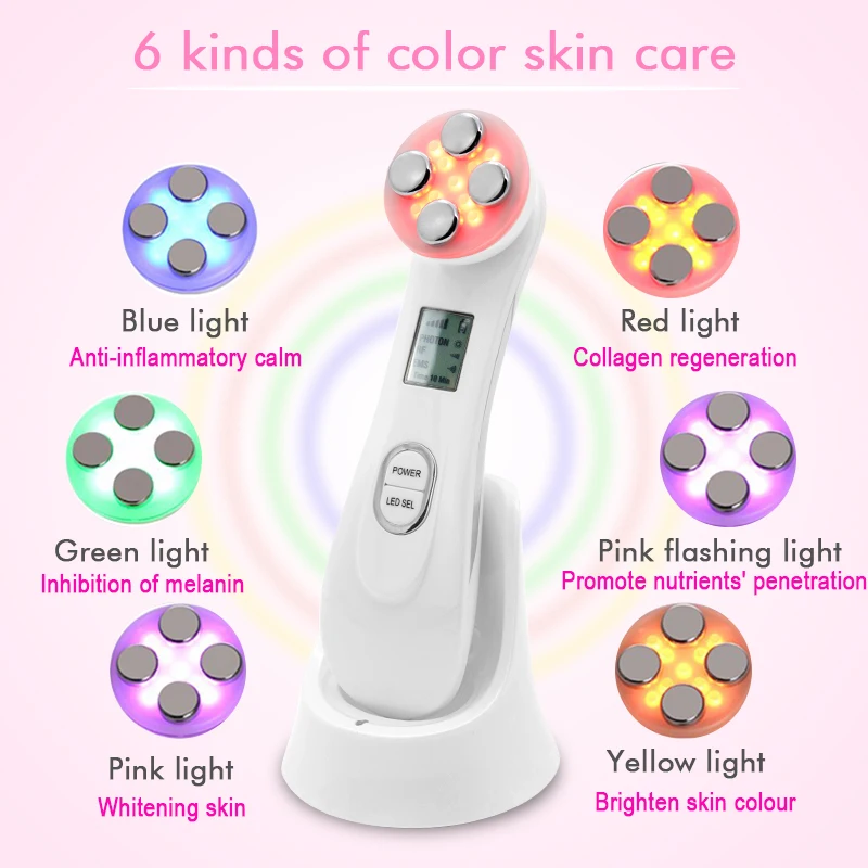 

LED Photon Light RF EMS Therapy Skin Care Electroporation Mesotherapy Rejuvenation Face Lifting Tighten Massage Beauty Machine