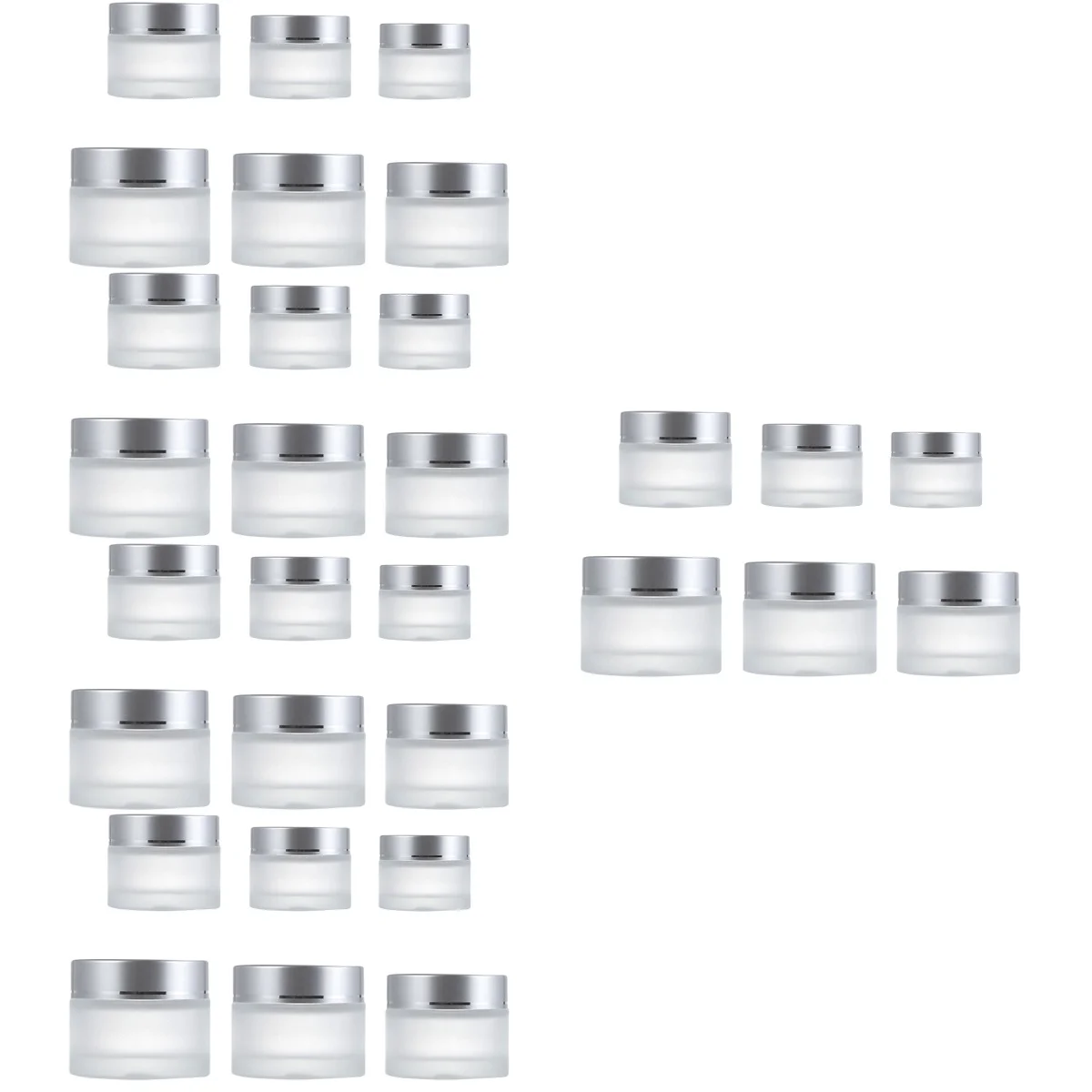 

30 Creative Dispensers Cosmetics Sample Holding Jars Refillable Glass Bottles