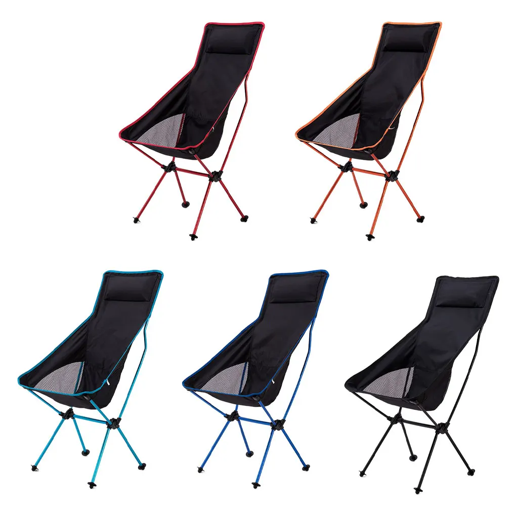 

Outdoor Folding Chair Portable Camping Travel Fishing High Load Home Seat Beach Picnic Bench Lightweight Tools Red