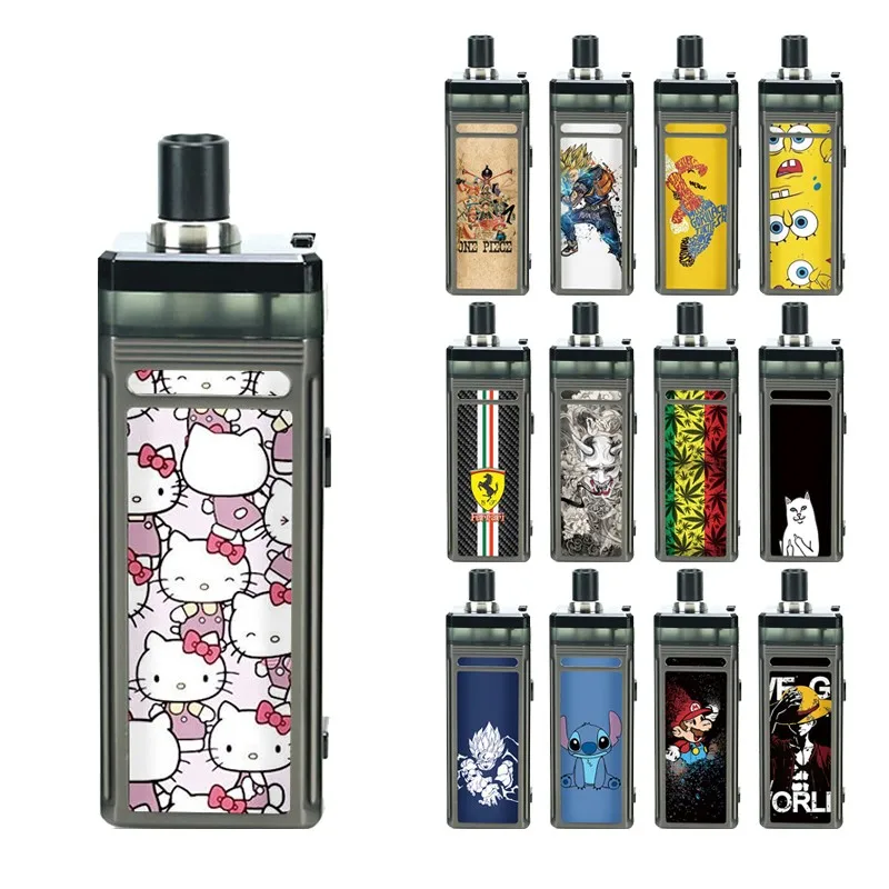 Милый мультяшный аниме медведь Кот череп лист ПВХ матовая наклейка пленка для Smoant Pasito 2 Pasito II