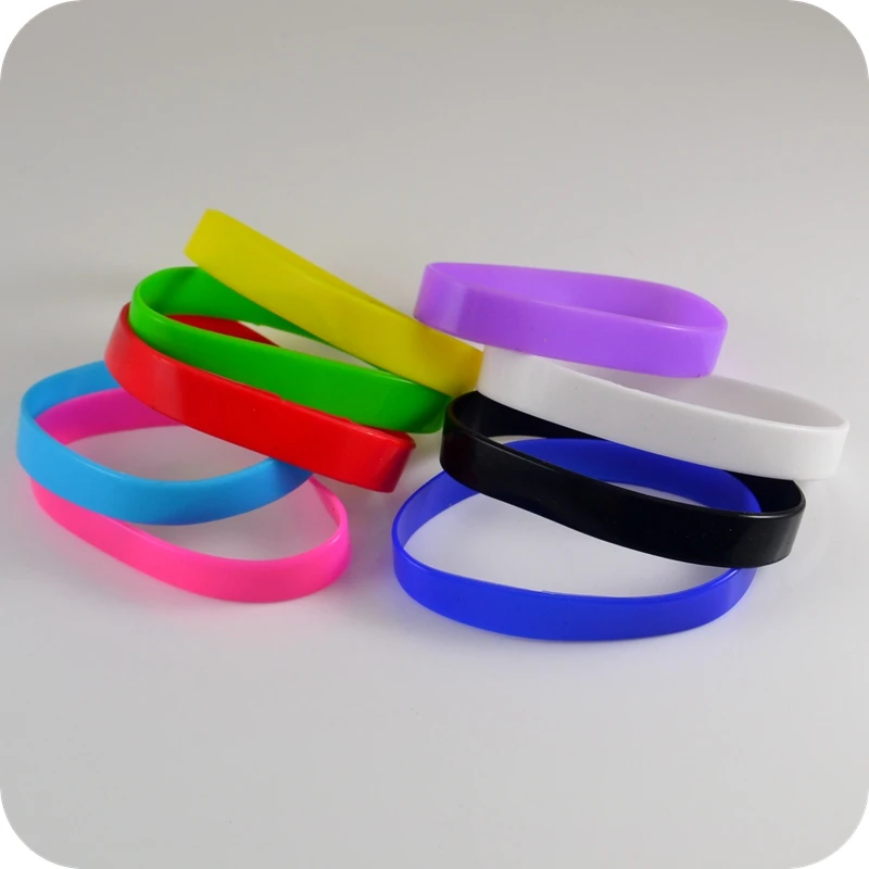 

25x Blank mix colour Silicone Wristband Bracelet Fashion Jewelry