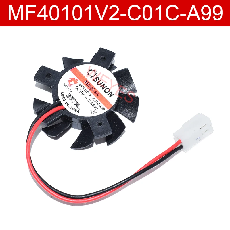 Для SUNON MF40101V2-C01C-A99 DC5V 0,66 W охлаждающий вентилятор для видеокарты 37 мм Шаг 20-26-26 мм охладитель 2 контакта Новый