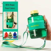 sports gym water bottle for girls 800ml travel tumbler summer bpa free mug portable drinking kettle cute creative cup with strap
