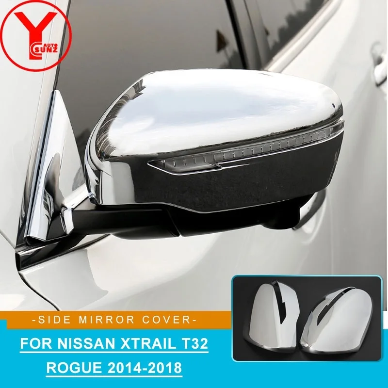 

Chrome Side Rearview Mirror Cover For NISSAN X-Trail rogue 2014 2015 2016 Side Mirror Protector YCSUNZ