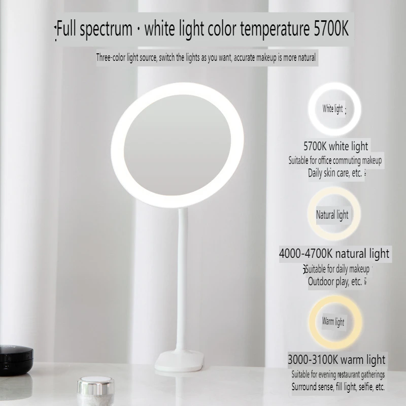 Новое увеличительное зеркало с клипсой и светодиодной подсветкой