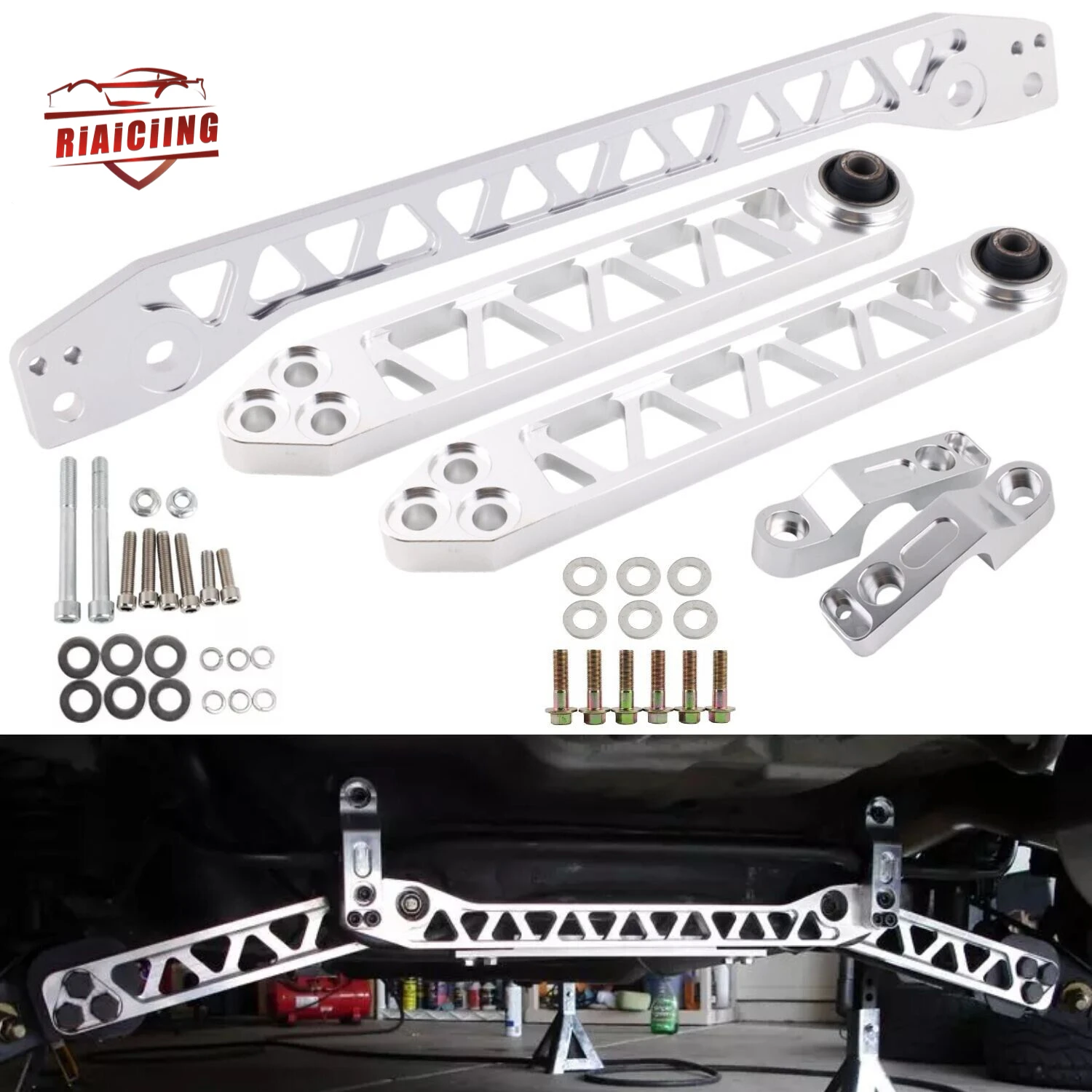 

Aluminum Silver Rear Lower Control Arms Subframe Brace for Honda Civic DX ES LX EX 01-05 trestle caravan accessories