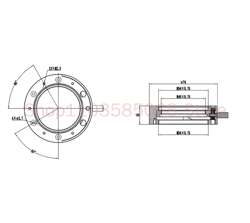 Аксессуары для астрономической фотосъемки ToupTek 2 дюйма Φ M54