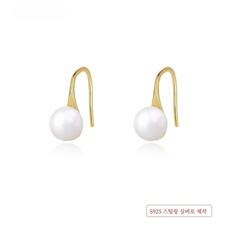 Серьги из стерлингового серебра 925 пробы с натуральным водным жемчугом женские