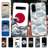 yinuoda japanese wave art phone case for samsung s10 21 20 9 8 plus lite s20 ultra 7edge
