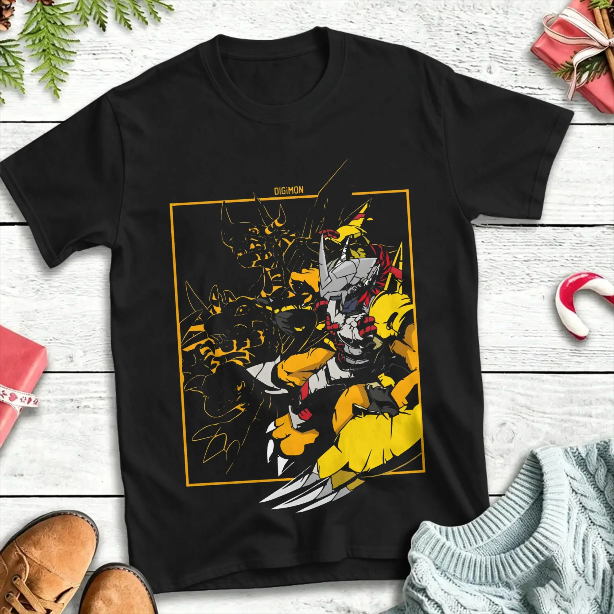 Фото Футболка DIGIMON WARGREYMON EVOLUTION, летние хипстерские футболки, 100% хлопок, одежда больших размеров с круглым вырезом, одежда больших размеров с короткими рукавами, потрясающие топы №1