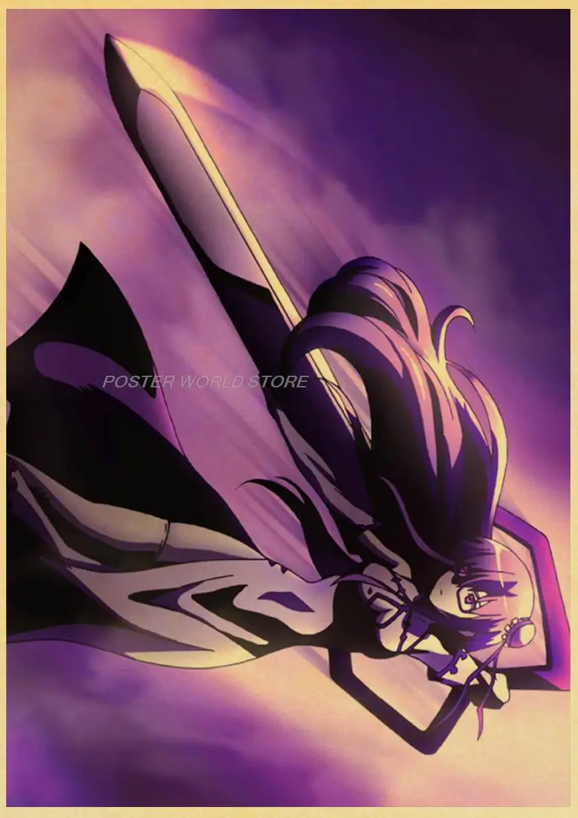 Аниме Akame Ga KILL! Плакаты для комнаты стены картины из крафт-бумаги ретро и принты