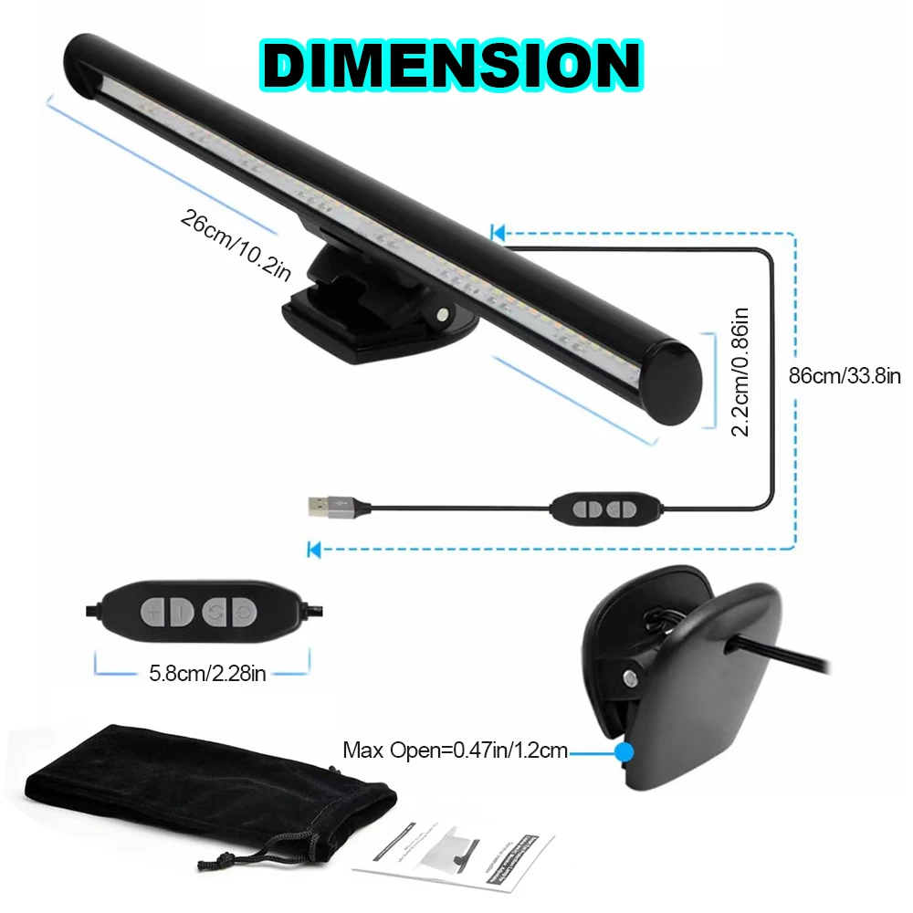 Светодиодная настольная лампа для ПК и ноутбука светсветильник льник чтения с