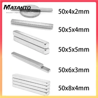5102050pcs neodymium magnet 50x10x10mm n35 permanent ndfeb magnet rare earth neodymium square magnet strong magnet 50x10x4mm