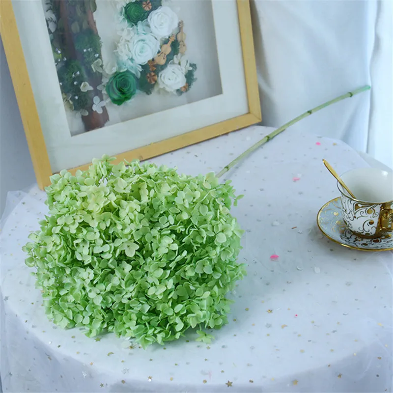 

Hydrangea Dried Flower Natural Fresh Preserved Flowers Leaves Flower Heads Flowers Material Accessorie Bouquet For The Bride