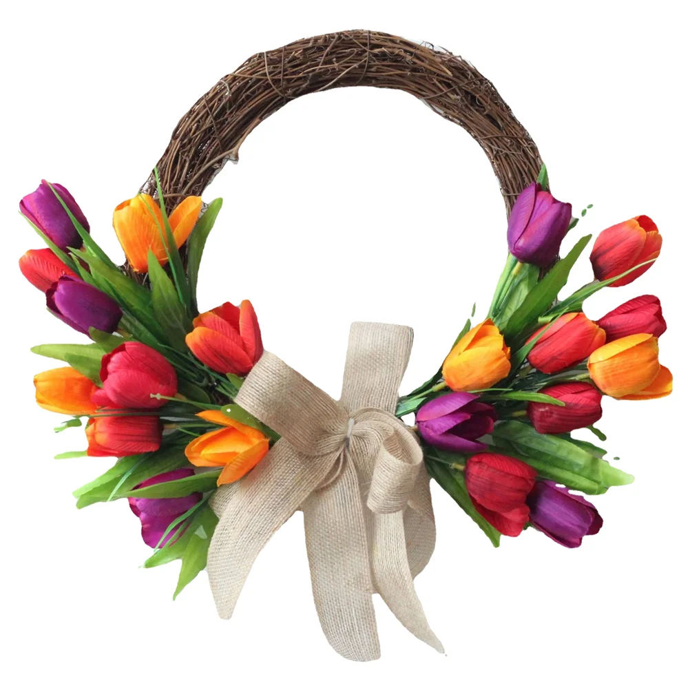 

Уникальное Окно двери кулон-венок домашняя гирлянда подвеска тюльпан венок Декор