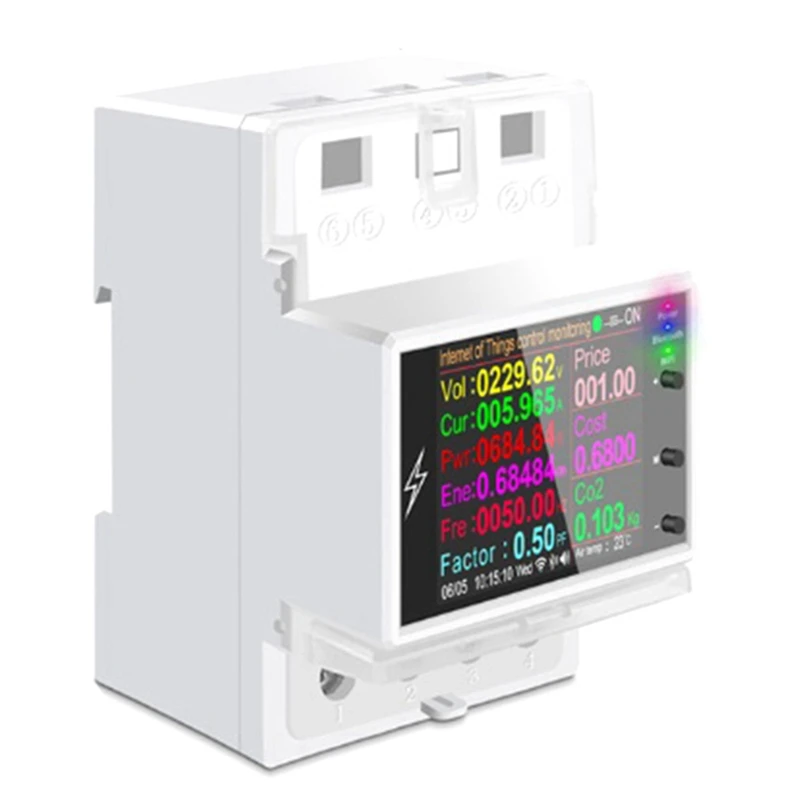 

AT4PW 100A WIFI Remote Control AC 220V 110V Digital Power Energy Volt Amp Kwh Frequency Factor Meter