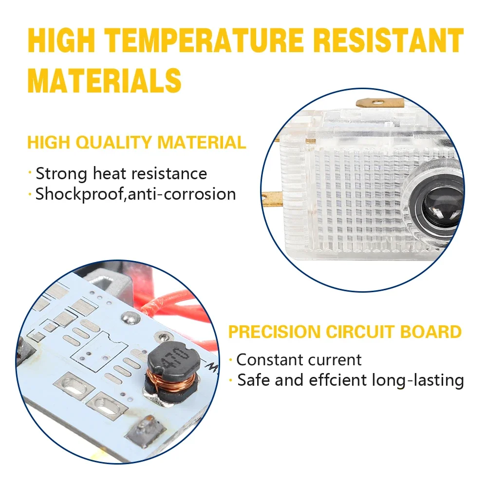 2X светодиодные лампочки для украшения внутренней двери автомобиля