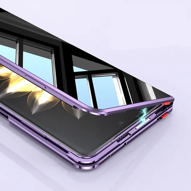 Бампер с металлическим каркасом из сплава магнитный флип-чехол для Honor Magic V2