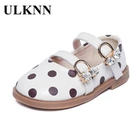 ulknn childrens flats polka dot leather shoe for girls birthday party shoes baby flat with round toe non slip mary jane shoes