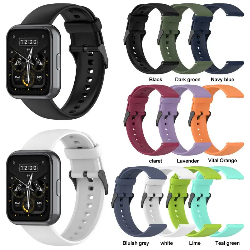 

Breathable Watch Band Wristband Bracelet Silicone Strap For Watch2 Pro Watch Sport Silicone For Realme Watch3 Wristbands