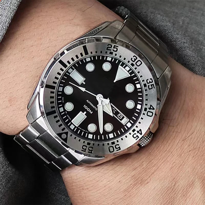 

New Watch Fashion Sports Quartz Watch Luxury Calendar Stainless Steel Strap Luminous Men's Watch Multifunction for Men srp22j1