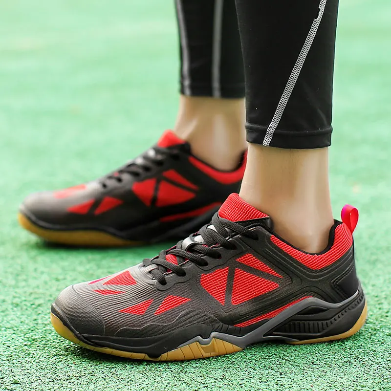 New Men's and Women's Table Tennis Shoes Fitness Lightweight Volleyball Sneakers Ladies Lace Up Breathable Badminton Sneakers