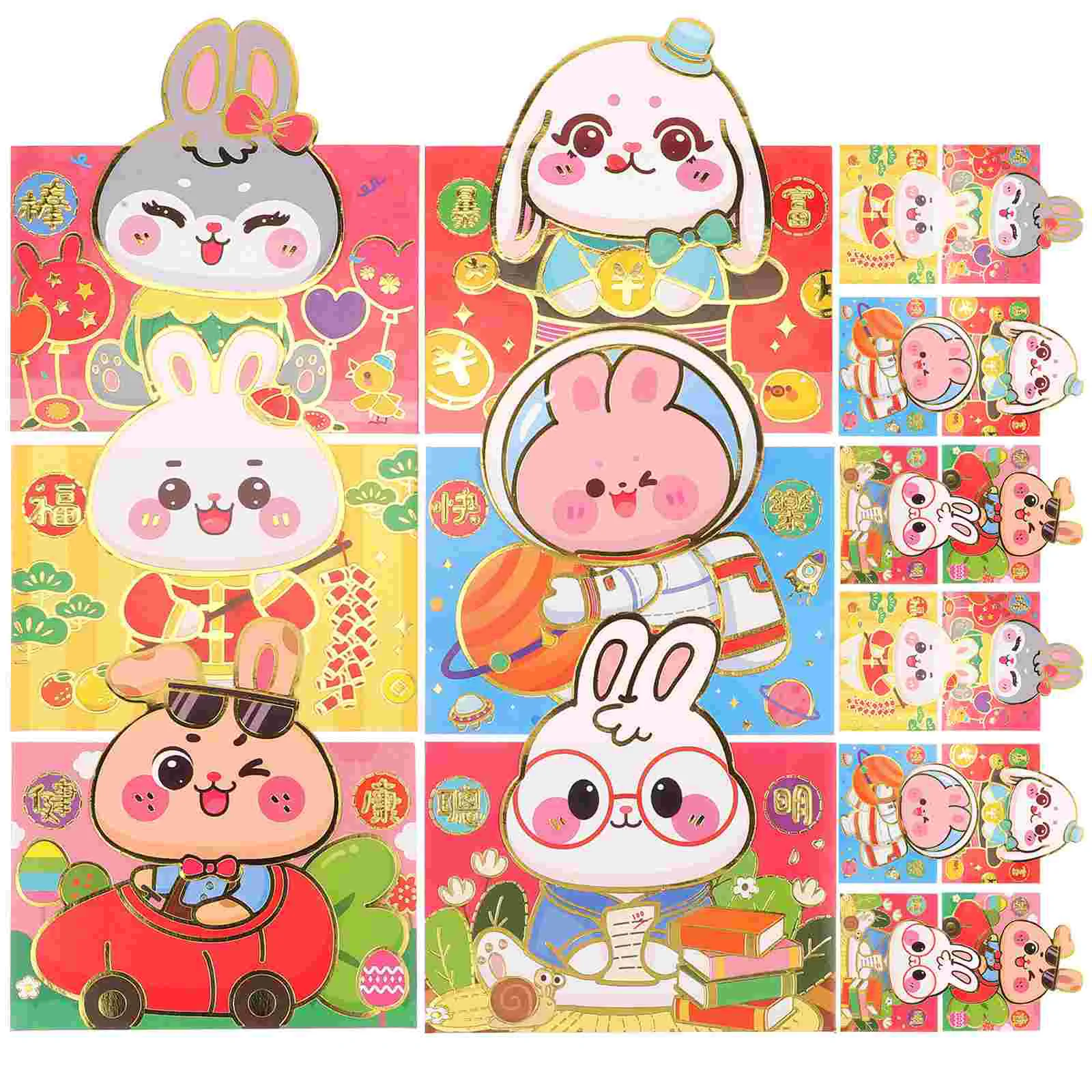 

Envelopes Red Year Money Rabbit Chinese New Envelope Hong Bao Festival Cartoon Cash Spring Gift Packet Wedding Lovely Bunny