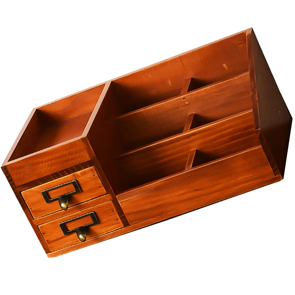 

Настольный органайзер для хранения, деревянный ящик для макияжа